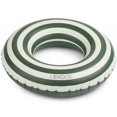Liewood badring Baloo, rand garden green/creme de la creme