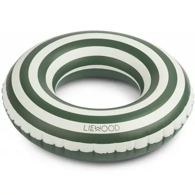 Liewood badring Baloo, rand garden green/creme de la creme