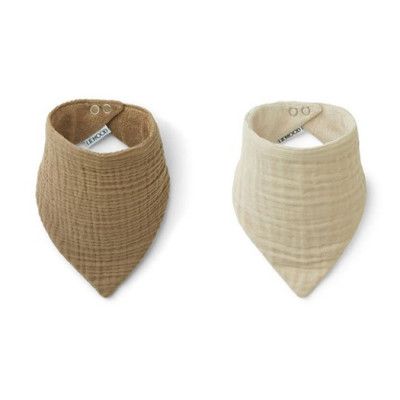 Liewood bib Andrea 2-pack, oat/sandy