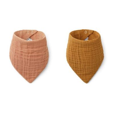 Liewood bib Andrea 2-pack, tuscany rose/golden caramel