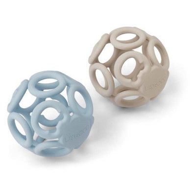 Liewood bitleksak boll Jasmin 2-pack, sandy/sea blue