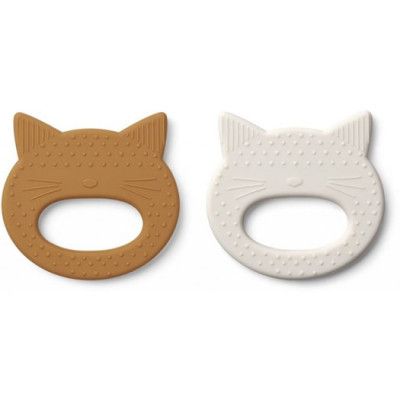 Liewood bitring Geo 2-pack, cat mustard/sandy