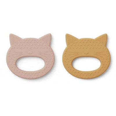 Liewood bitring Geo 2-pack, cat rose/yellow