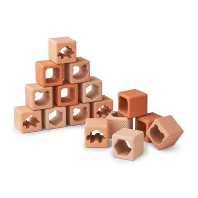 Liewood byggklossar Loren i silikon, tuscany rose multi mix