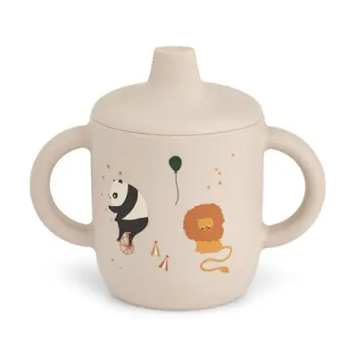 Liewood drickpipsmugg spillfri Neil silikon, circus/sandy