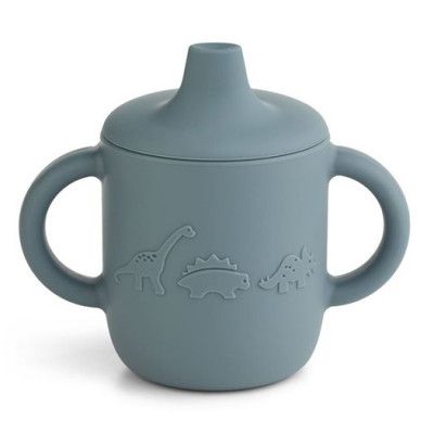 Liewood drickpipsmugg spillfri Neil silikon, dino whale blue