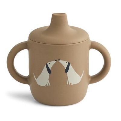 Liewood drickpipsmugg spillfri Neil silikon, dog/oat mix