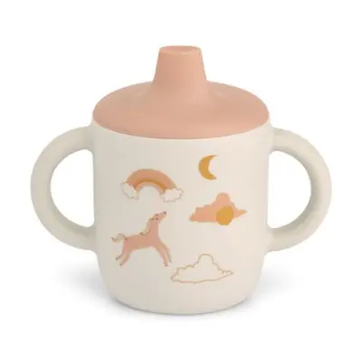 Liewood drickpipsmugg spillfri Neil silikon, dream/ecru