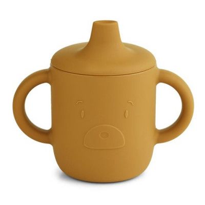 Liewood drickpipsmugg spillfri Neil silikon, Mr bear golden caramel