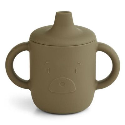 Liewood drickpipsmugg spillfri Neil silikon, Mr bear khaki