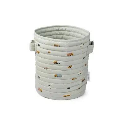 Liewood förvaringskorg quilt Ally, fordon/duvblå