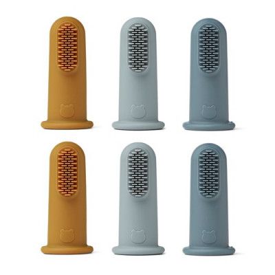 Liewood fingertandborste Simon 6-pack, blue multi mix