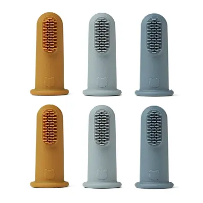 Liewood fingertandborste Simon 6-pack, blue multi mix