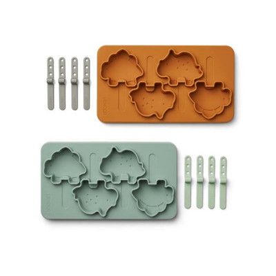 Liewood glassformar Manfred 2-pack, dino peppermint mix