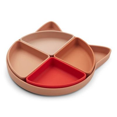 Liewood indelad tallrik Arne, cat tuscany rose/multi