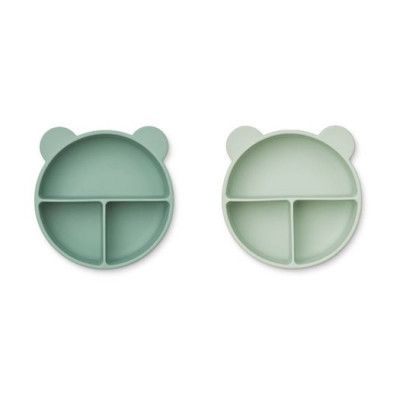 Liewood indelad tallrik Connie, peppermint/dusty mint