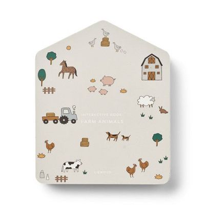 Liewood interaktiv bok kartong Devin, bondgård/sand