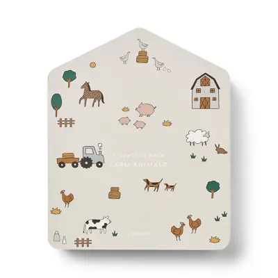 Liewood interaktiv bok kartong Devin, bondgård/sand