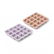 Liewood istärningsfack silikon Sonny 2-pack, lavender mix