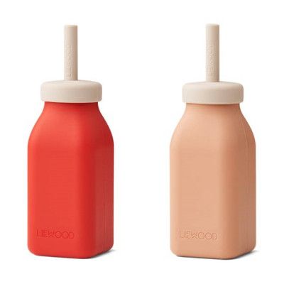 Liewood milkshakeflaska Erika 2-pack, apple red/tuscany rose