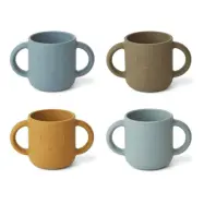 Liewood mugg Gene i silikon 4-pack, blue multi mix