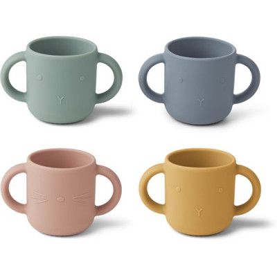 Liewood mugg Gene i silikon 4-pack, rabbit multi mix