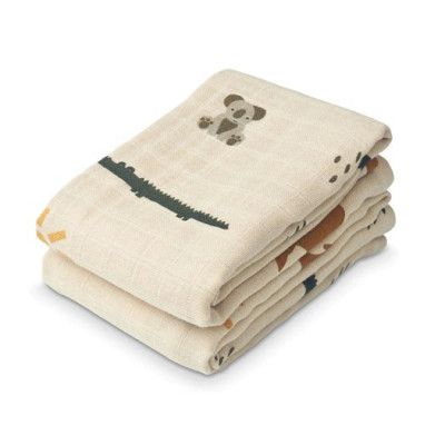 Liewood muslinfilt Lewis 2-pack, aussie/sea shell mix