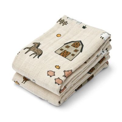 Liewood muslinfilt Lewis 2-pack, bondgård/sand