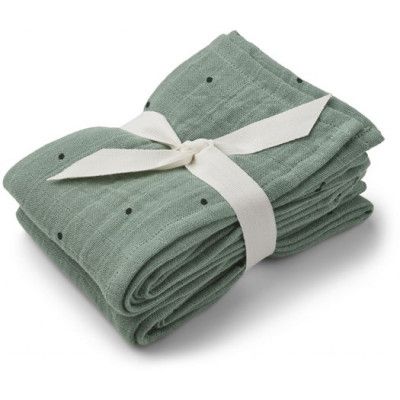 Liewood muslinfilt Lewis 2-pack, classic dot peppermint