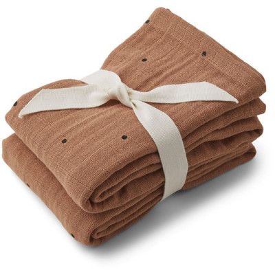 Liewood muslinfilt Lewis 2-pack, classic dot tuscany rose
