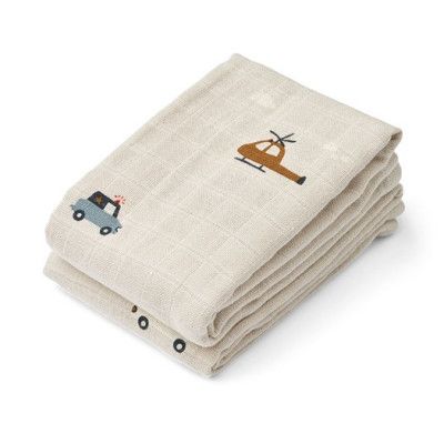 Liewood muslinfilt Lewis 2-pack, emergency vehicle/sandy