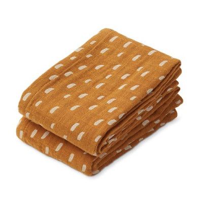 Liewood muslinfilt Lewis 2-pack, graphic stroke/golden caramel