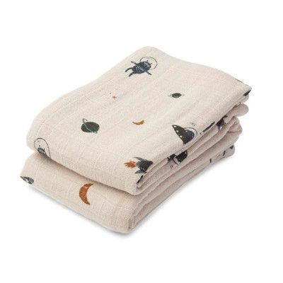 Liewood muslinfilt Lewis 2-pack, space sandy mix