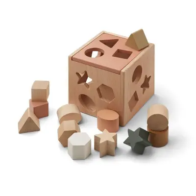 Liewood plocklåda Mark, geometric/tuscany rose mix