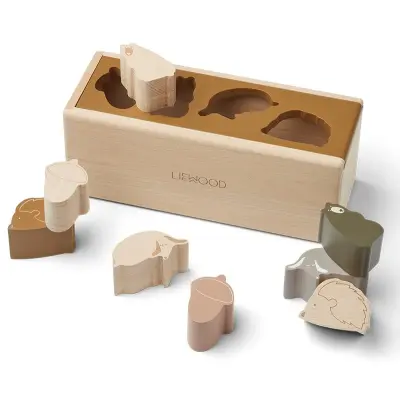 Liewood pussellåda Midas, friendship golden caramel mix
