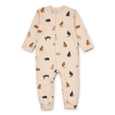 Liewood pyjamas Birk stl 56, miauw/apple blossom mix