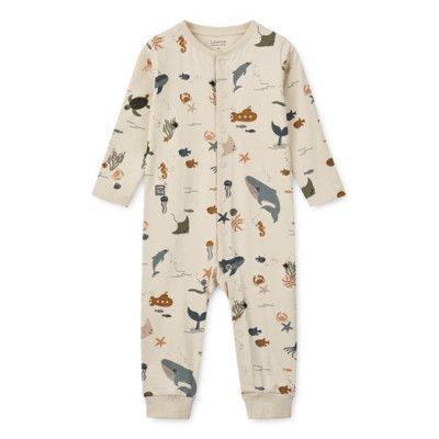 Liewood pyjamas Birk stl 62, havsdjur/sand