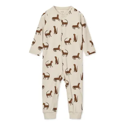 Liewood pyjamas Birk stl 62, leopard sandy