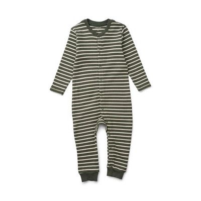 Liewood pyjamas Birk stl 62, rand hunter green/sandy