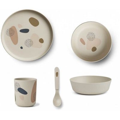 Liewood servis Bamboo box set, bubbly sandy