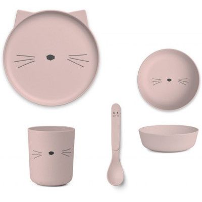 Liewood servis Bamboo box set, cat rose