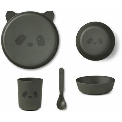 Liewood servis Bamboo box set, panda hunter green