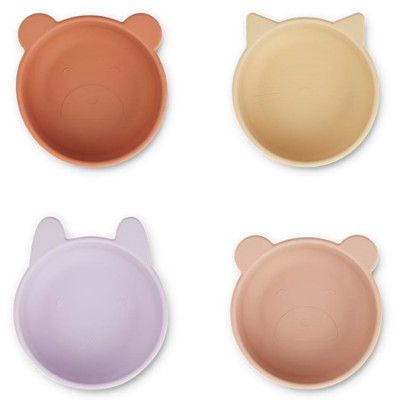 Liewood silikonskål Iggy 4-pack, light lavender multi mix