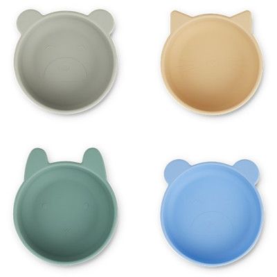 Liewood silikonskål Iggy 4-pack, peppermint multi mix