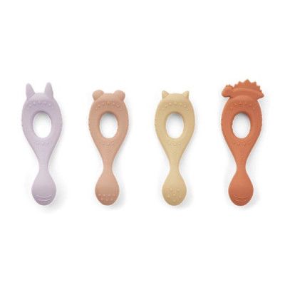 Liewood silikonsked Liva 4-pack, lavender mix