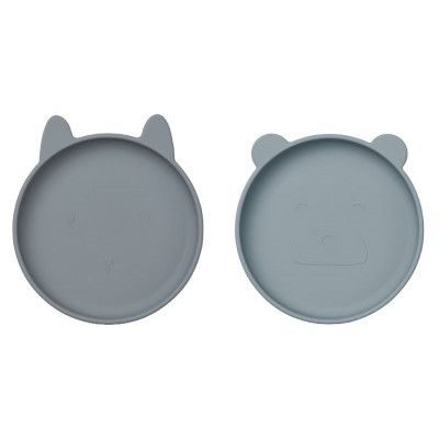 Liewood silikontallrik Olivia 2-pack, blue mix