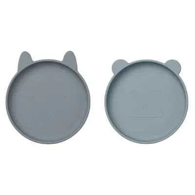Liewood silikontallrik Olivia 2-pack, blue mix