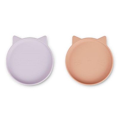 Liewood silikontallrik Olivia 2-pack, cat lavender/rose