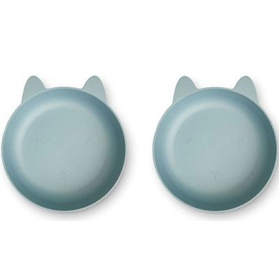 Liewood skål Solina 2-pack, kanin/sea blue