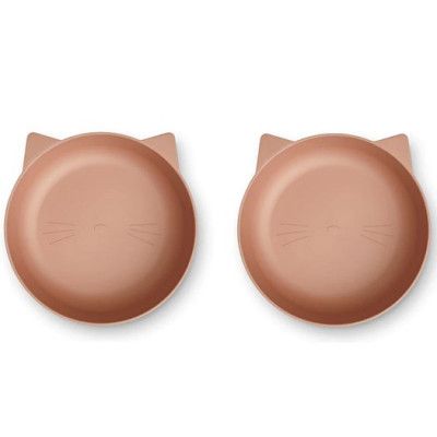 Liewood skål Solina 2-pack, katt/pale tuscany